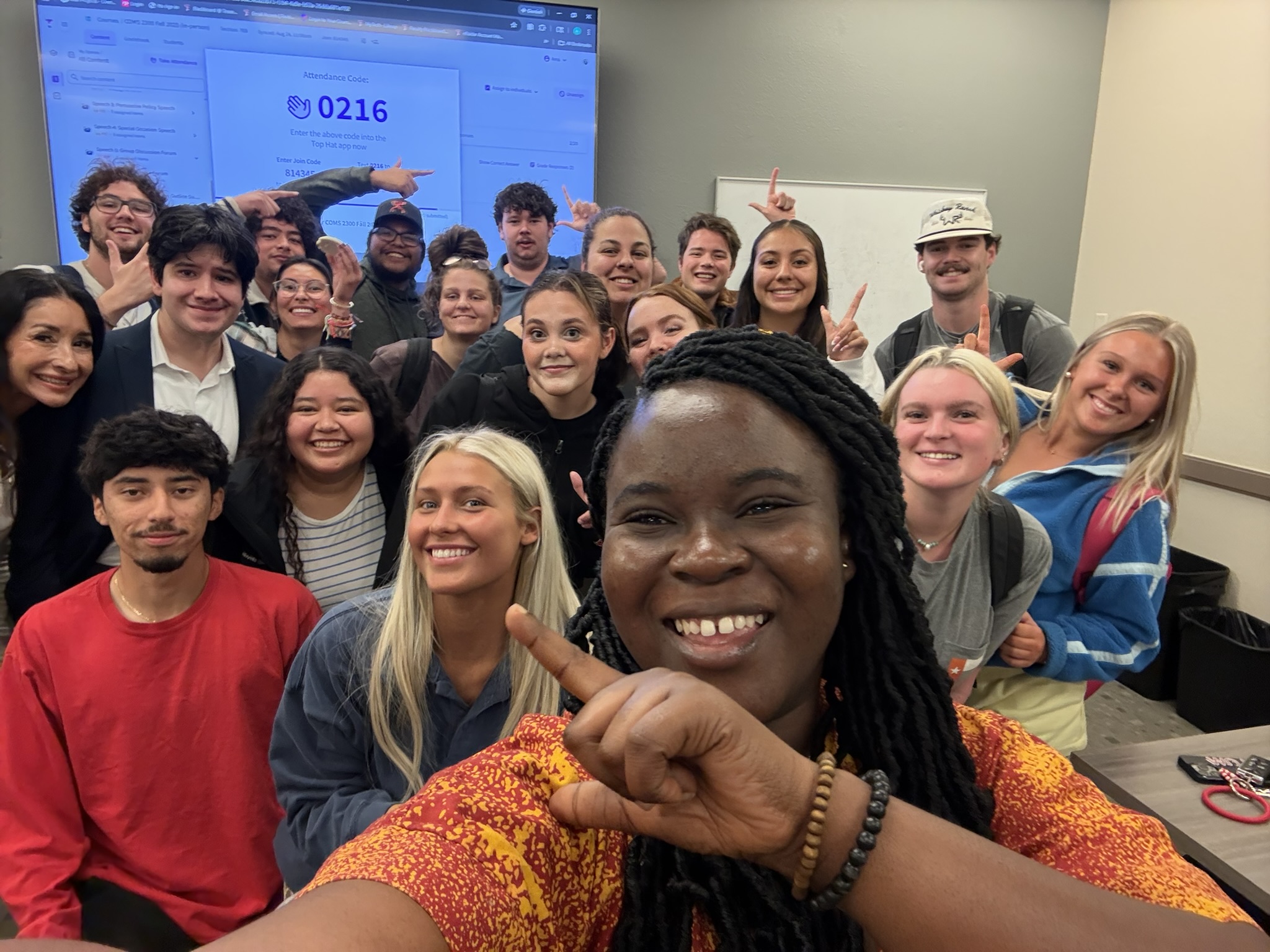 With my Public Speaking students at the end of the Fall 2025 semester at Texas Tech University
