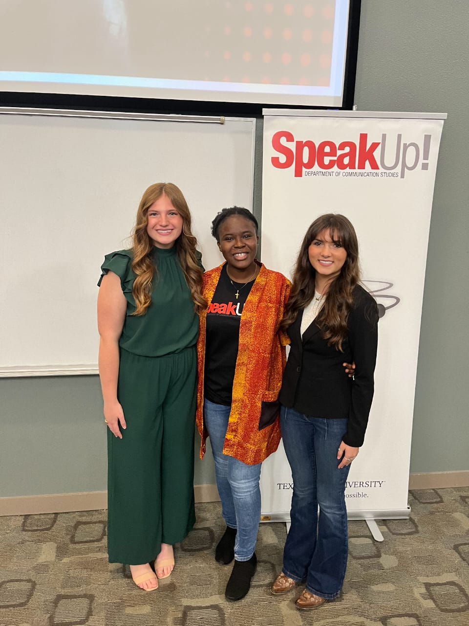 Ama Gyesiwaa Quansah at the Department of Communication Studies SpeakUp Competition, Texas Tech University, Fall 2024