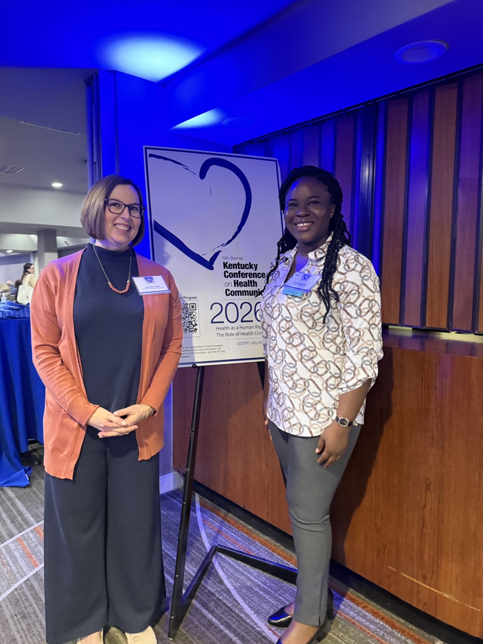 Ama Gyesiwaa Quansah with Dr. Jennifer Bute, Professor of Communication at Indiana University Indianapolis, at KCHC 2026